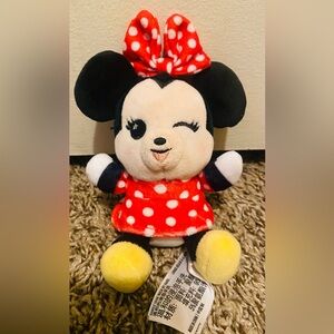 Disney Parks Wishables Minnie Mouse Red Classic White Polka Dot Mini Plush